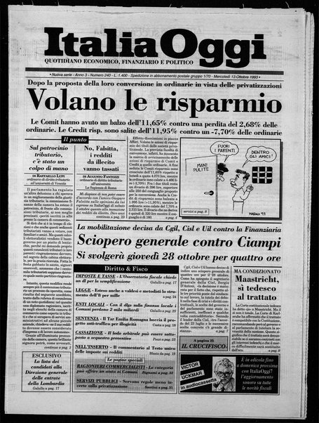 Italia oggi : quotidiano di economia finanza e politica